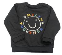 Tmavosivá mikina so smajlíkom M&S