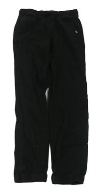 Čierne plátenné slim nohavice H&M