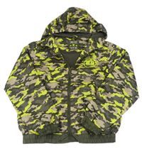 Khaki-zelená army šusťáková podzimní bunda s kapucí Y.F.K.