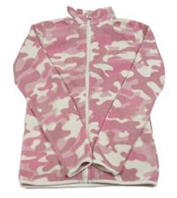 Ružovo-biela army fleecová prepínaci mikina Y.F.K.