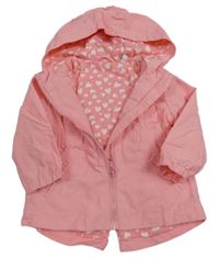 Ružová šušťáková jarná bunda s kapucňou OVS