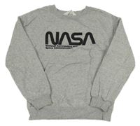 Sivá melírovaná mikina s nápisem - Nasa H&M