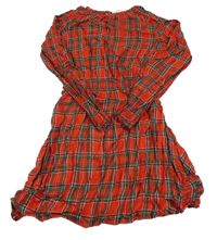 Červeno-zelené kockované ľahké šaty H&M