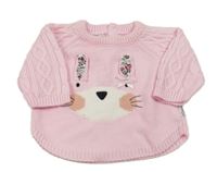 Svetloružový sveter s králikom