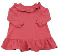 Ružové teplákové šaty s volánikom F&F