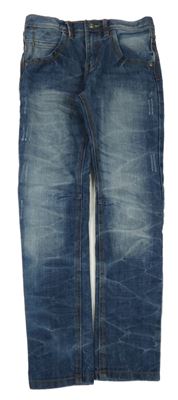 Tmavomodré skinny rifle Yigga