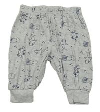 Šedé tepláky s podmořským světem 