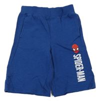 Tmavomodré teplákové kraťasy so Spidermanem
