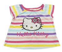Smetanovo-farebné pruhované tričko s Hello Kitty H&M