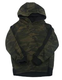 Khaki army mikina s kapucňou Primark