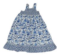 Modro-biele kvetované šaty H&M
