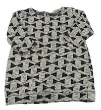 Vílo-čierna vzorovaná svetrová trblietavá tunika H&M