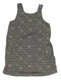 Čierno-biele vzorované kvetované úpletové šaty Primark