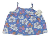 Modrý kvetovaný top H&M