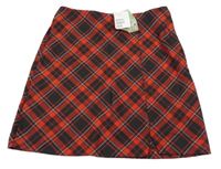 Nové - Čierno-červeno-biela kockovaná sukňa H&M