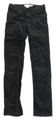 Tmavošedé skinny manšestráky H&M