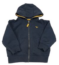 Tmavomdorá prepínaci mikina s dinem a kapucňou Next