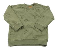 Khaki mikina s medvedíkmi Nutmeg