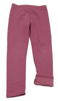 Fialové zateplené legíny 