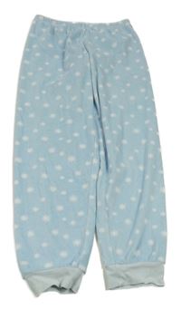 Světlemodro-biele kvetované fleecové tepláky C&A