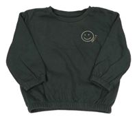 Tmavosivá mikina so smajlíkom Primark