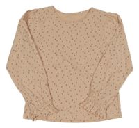 Růžovo-tmavomodré květované triko MANOR