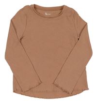 Staroružové rebrované tričko Tu