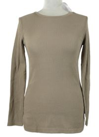 Nové - Dámske béžové rebrované tričko F&F