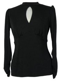 Dámské černé triko s průstřihem New Look 