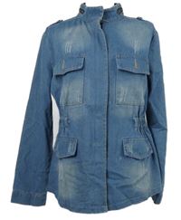 Dámská světlemodrá riflová bunda s prošoupáním