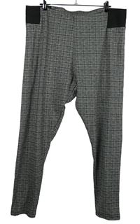 Dámské černo-bílé kostkované tregíny F&F