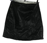 Dámska čierna koženková sukňa New Look