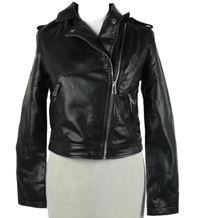 Dámský černý koženkový crop křivák Primark 