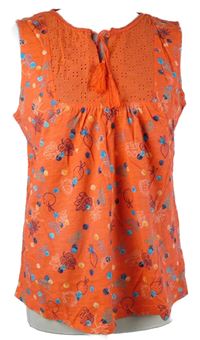 Dámska korálová blúzka s potlačou Mantaray