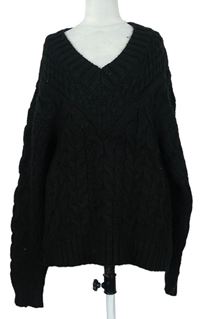 Dámsky čierny vzorovaný sveter Zara