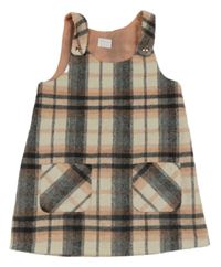 Čierno-ružovo-biele kockované vlnené šaty F&F