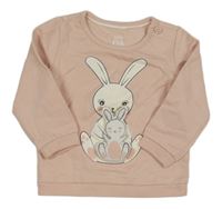 Svetloružová mikina s králikom C&A