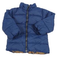 Tmavomodrá šusťáková zimní bunda H&M