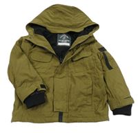 Khaki jarní bunda s kapucí George