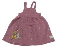 Staroružové bavlnené šaty s Bambim Disney