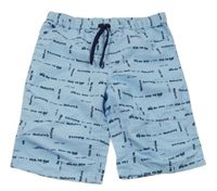 Svetloružové šušťákové kraťasy s nápismi kids