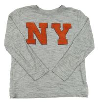 Sivé tričko s nápisom