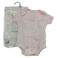 Nové - bílo-růžové vzorované body F&F