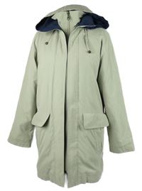 Dámský světlezelený zateplený kabát s odepínací kapucí John Lewis