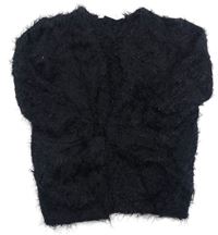 Čierny svetrovo/chlupatý cardigan H&M