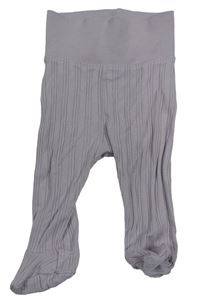 Pudrové fialové žebrované polodupky H&M