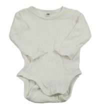 Smetanové žebrované body H&M