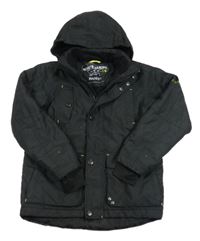 Černá šusťáková zimní bunda s kapucí C&A