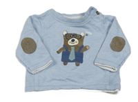 Světlemodrá melírovaná mikina s medvědem C&A