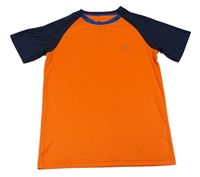 Křiklavě oranžovo-tmavomodré sportovní tričko St. Bernard